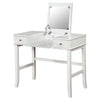 2 Piece Wood Vanity Set Sturdy Sabre Legs White Silver By Casagear Home BM207331