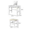 2 Piece Wood Vanity Set Sturdy Sabre Legs White Silver By Casagear Home BM207331