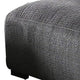 Modern Style Padded Ottoman with Fabric Upholstery Gray BM207341