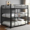 Bunk Bed | Industrial Style | Triple Decker | Queen | Ladder | Black BM207362