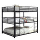 Bunk Bed | Industrial Style | Triple Decker | Queen | Ladder | Black