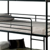 Industrial Style Full Triple Decker Bunk Bed with Ladder Gray BM207363