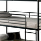 Industrial Style Full Triple Decker Bunk Bed with Ladder Gray BM207363