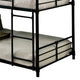 Industrial Style Full Triple Decker Bunk Bed with Ladder Gray BM207363