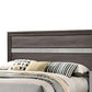 Queen Bed with Plank Headboard and 2 Drawers Brown and Silver By Casagear Home BM207367