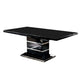 Dining Table | Expandable | Wood & Metal | High Gloss | Black & Silver