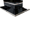 Dining Table | Expandable | Wood & Metal | High Gloss | Black & Silver BM207383