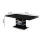Dining Table | Expandable | Wood & Metal | High Gloss | Black & Silver