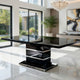 Dining Table | Expandable | Wood & Metal | High Gloss | Black & Silver