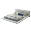 Bed | Queen | Low Profile | Padded Headboard | White