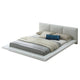 Bed | Queen | Low Profile | Padded Headboard | White