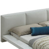 Bed | Queen | Low Profile | Padded Headboard | White