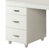 Contemporary 6 Drawer Vanity Desk with Lift Top Mirror White By Casagear Home BM207408