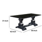 Transitional Style Dining Table with Trestle Base Antique Black By Casagear Home BM207409