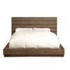 Transitional style Queen Bed with Panel Headboard, Natural Brown By Casagear Home