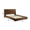 Transitional style Queen Bed with Panel Headboard Natural Brown By Casagear Home BM207413