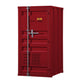 Wardrobe | Single Door | Double Storage | Cremone Bolt | Red