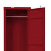Wardrobe | Single Door | Double Storage | Cremone Bolt | Red