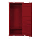 Wardrobe | Single Door | Double Storage | Cremone Bolt | Red