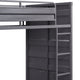 Gunmetal Gray Finish Twin Turdle with Metal Frame and Slat system Gray BM207436