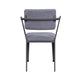 Metal Chair with Fabric Upholstered Seat and Back Gray - BM207438 By Casagear Home BM207438