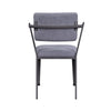 Metal Chair with Fabric Upholstered Seat and Back, Gray - BM207438 By Casagear Home