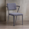 Chair | Metal | Fabric Upholstered Seat & Back | Gray
