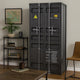 Wardrobe | 2 Door | Cremone Bolts | Gunmetal Gray Finish | Gray
