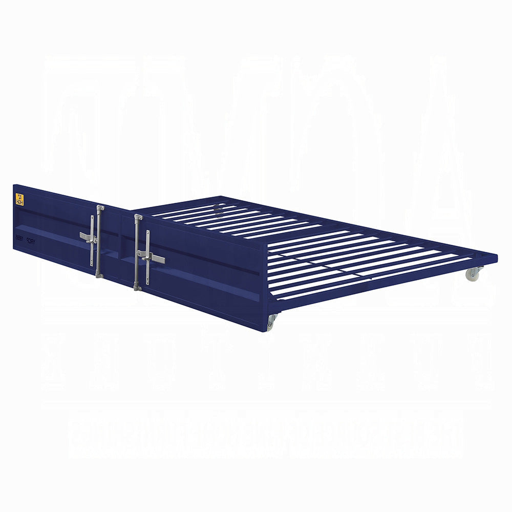 Gunmetal Gray Finish Twin Turdle with Metal Frame and Slat system Blue BM207440