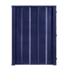 Metal Base Double Door Storage Wardrobe with Slated Pattern Blue BM207443