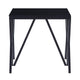 Contemporary Style Metal End Table with Geometric Base Black BM207461