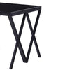 Contemporary Style Metal End Table with Geometric Base Black BM207461