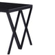 Contemporary Style Metal End Table with Geometric Base Black BM207461