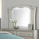 Elegant Mirror with Crystal Sparkling Trim and Led Lights, Silver