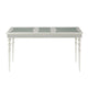 Sparkling Rectangular Dining Table with Rhinestone Inlay Silver and Clear BM207511