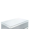 Rectangular Wooden Coffee Table with Faux Crystal Inlays Silver BM207521