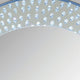 Round Accent Wall Decor with LED Bulb and Beveled Edges Silver BM207527