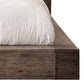 Transitional Style Wooden Queen Size Bed with Cornered Blocks Brown By Casagear Home BM207539