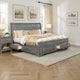 Bed | Queen | Wood | Storage Drawers | Gray BM207575