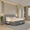 Bed | Queen | Wood | Storage Drawers | Gray