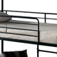 3 Tier Industrial Style Twin Size Bunk Bed with 2 Ladders Black BM207598