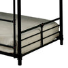 3 Tier Industrial Style Twin Size Bunk Bed with 2 Ladders Black BM207598