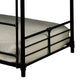 3 Tier Industrial Style Twin Size Bunk Bed with 2 Ladders Black BM207598