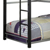 3 Tier Industrial Style Twin Bunk Bed with Corner Design Black and Gray BM207601