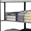3 Tier Industrial Style Twin Bunk Bed with Corner Design Black and Gray BM207601