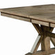 Transitional Style Wooden Dining Table with Trestle Base, Brown