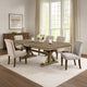 Transitional Style Wooden Dining Table with Trestle Base, Brown