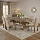 Transitional Style Wooden Dining Table with Trestle Base, Brown