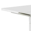 Extendable Dining Table with Metal Base White and Silver BM207714