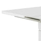 Extendable Dining Table with Metal Base, White and Silver